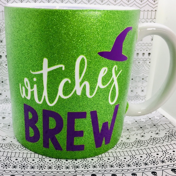 Halloween Witches Brew Green Glitter Mug 22 oz - Picture 7 of 9